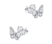 Butterfly Shaped Silver Stud Earring STS-6485
